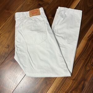 Levis 508 White Tab Chino Pants Tapered Straight Leg Regular Stone 34/30
